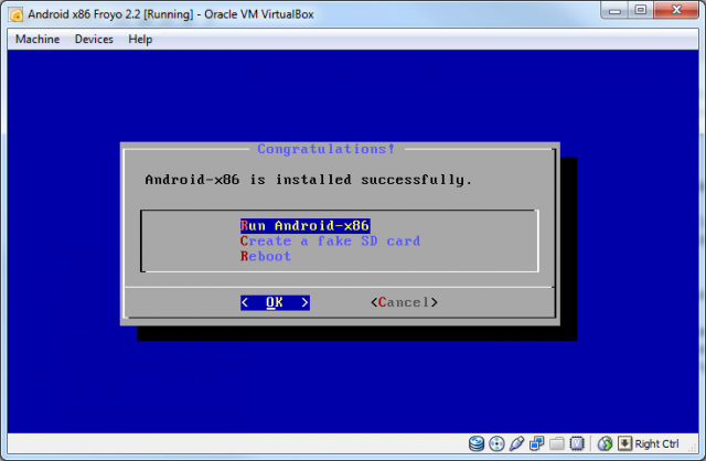 Android-x86 installed